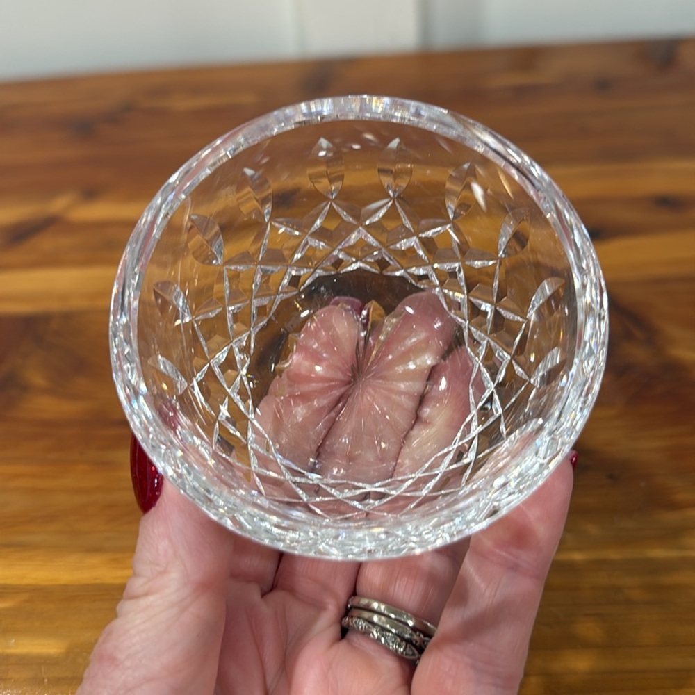 Vtg Waterford Crystal Lismore Open Sugar Bowl Trinket Dish - Picture 3 of 6